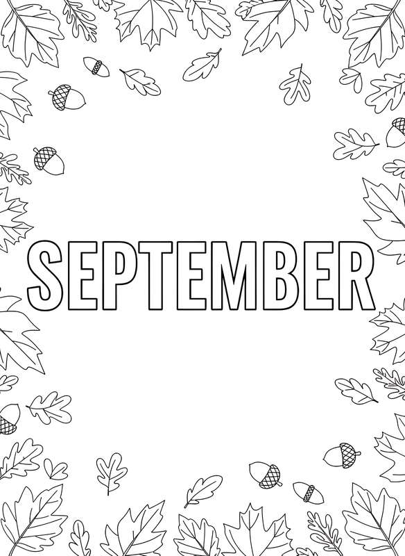 7 Free September Coloring Pages