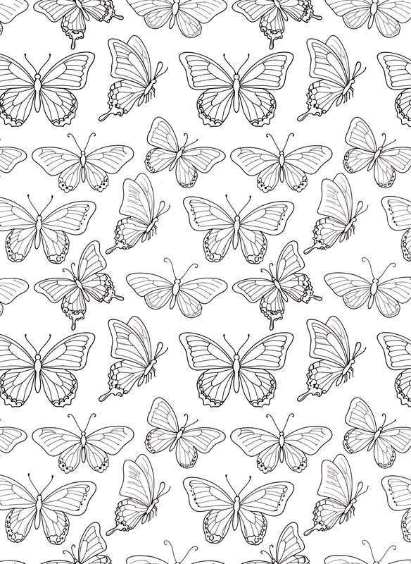 Butterfly Silhouette Pattern Play