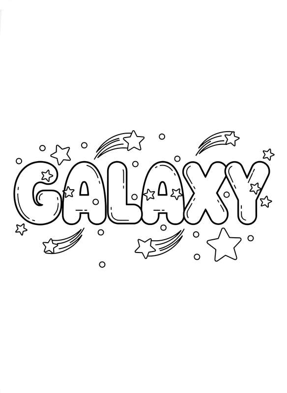Galaxy Bubble Letter Fun