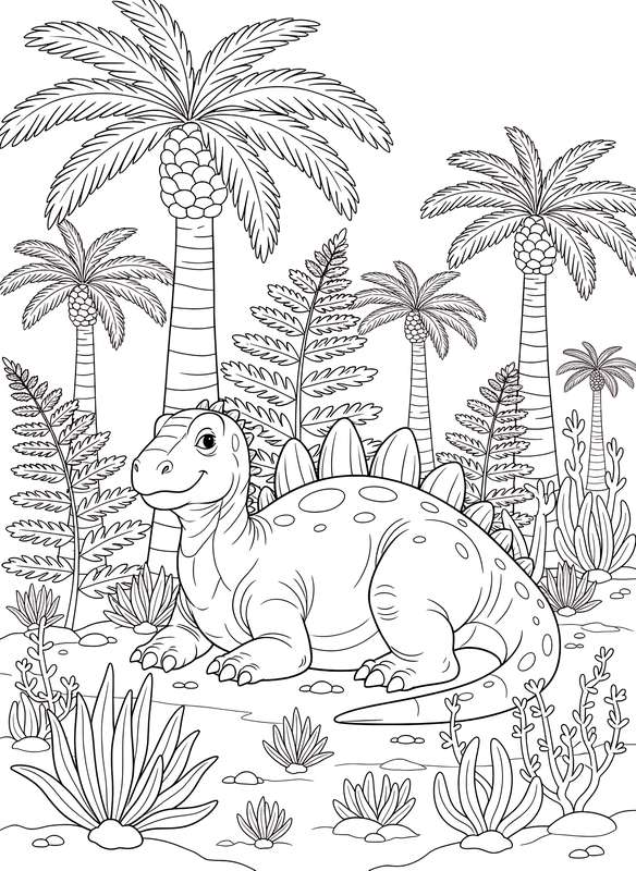 Iguanodon Among Ancient Flora
