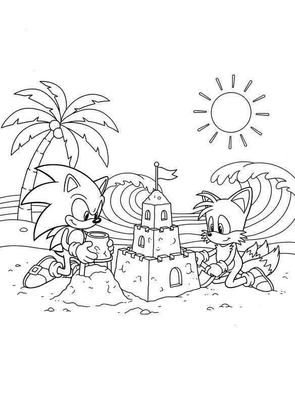 Beach Buddies Build Sandcastles