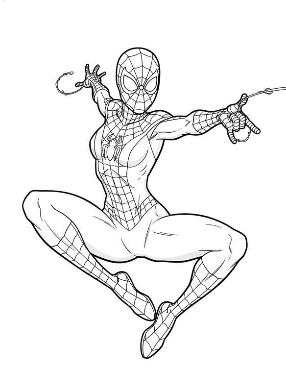 Spider-Woman's Flowing Lines