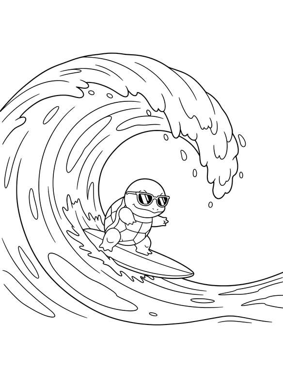 Surfing Squirtle Adventure