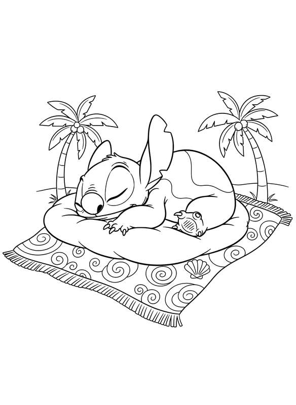 16 Free Stitch and Lilo Coloring Pages