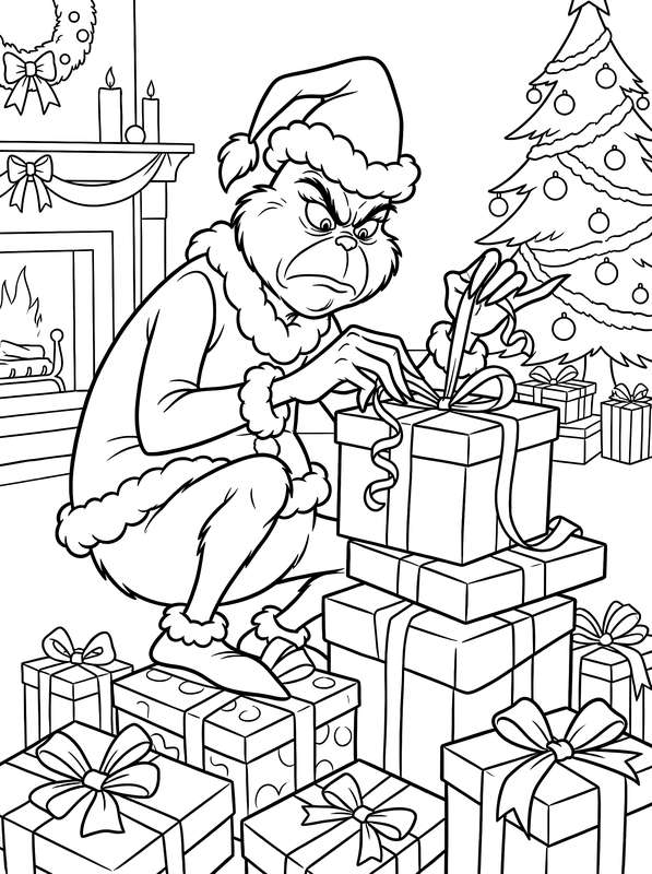 The Grinch's Grumpy Gift Unwrapping