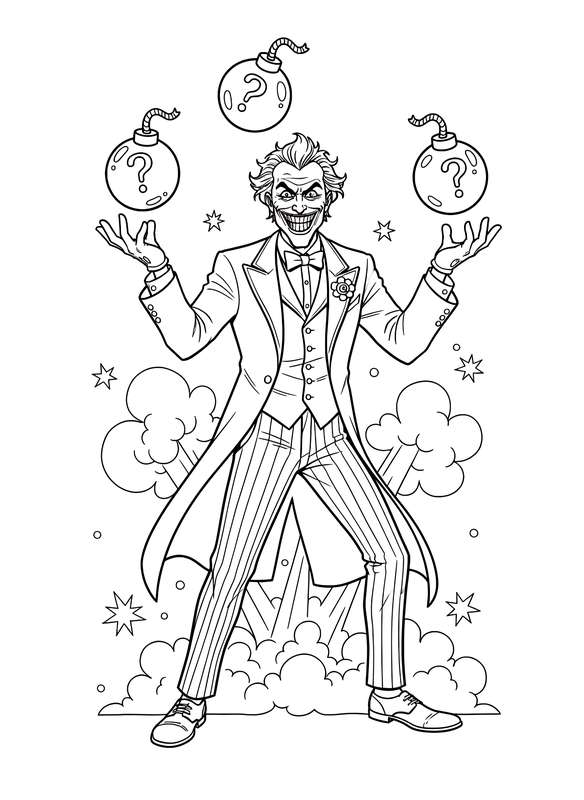 12 Free Joker Coloring Pages