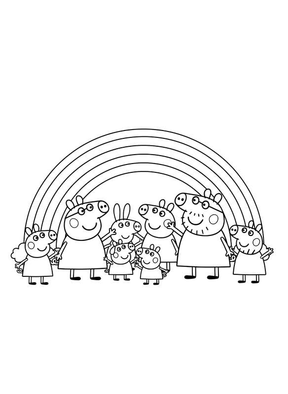 Rainbow Farewell from the Pigs