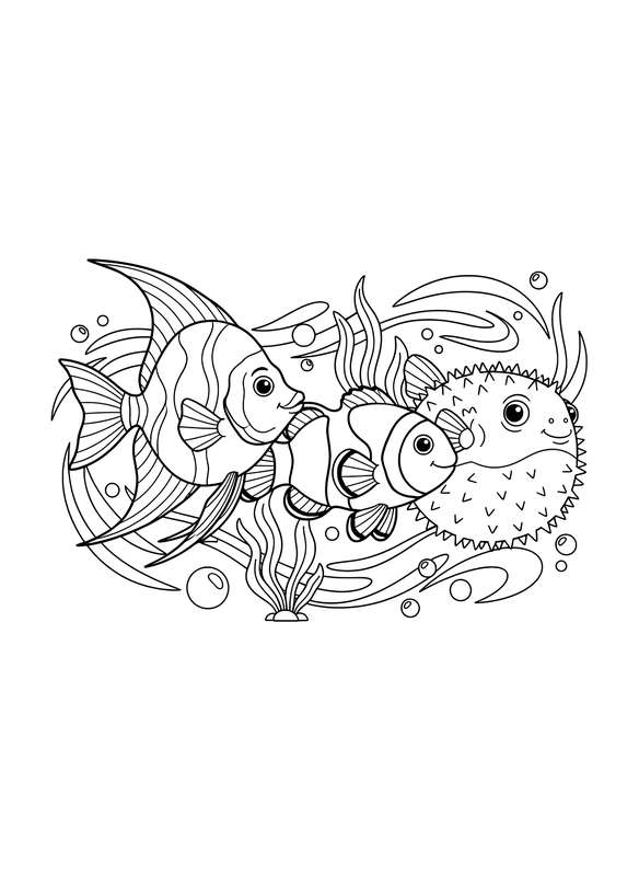 Three Friends Swim Together