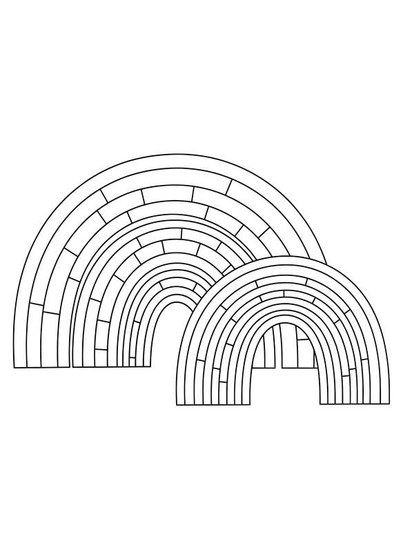 Triple Layered Rainbow Stack