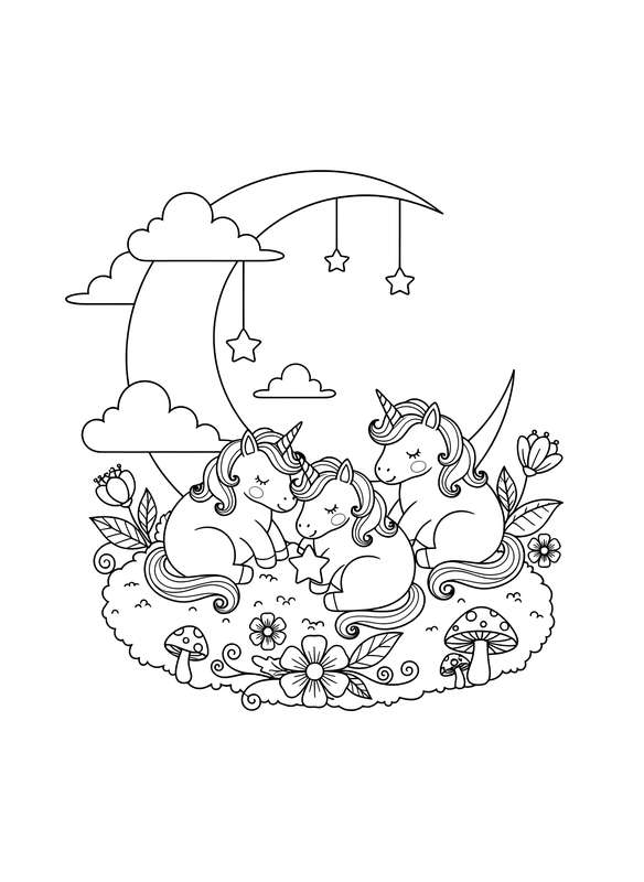 Moonlit Unicorn Slumber