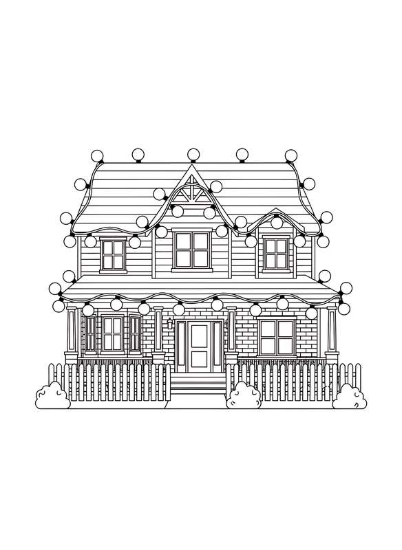 House Outline Christmas Lights