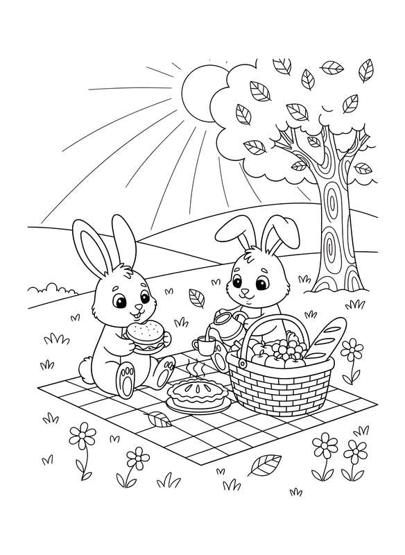Bunnies' Perfect Picnic Spread