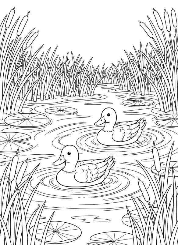 Lazy Ducks on a Still Pond