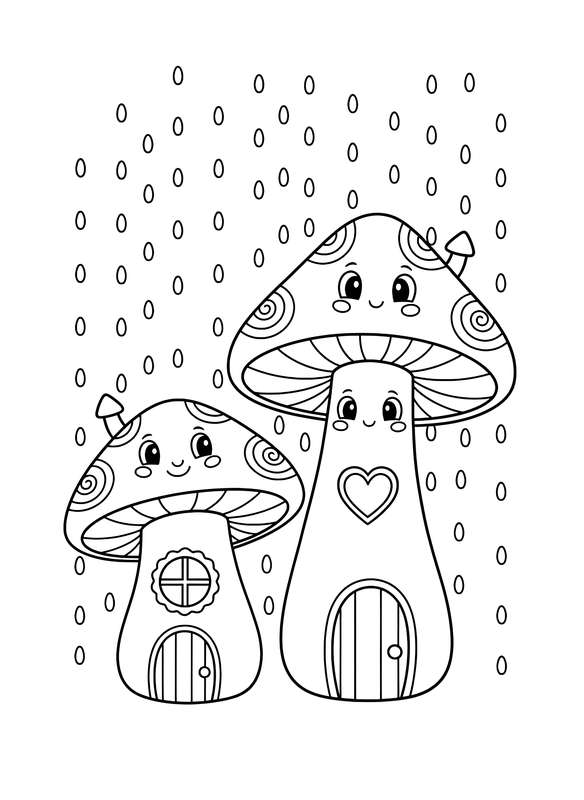 Rainy Day Mushroom Neighbors