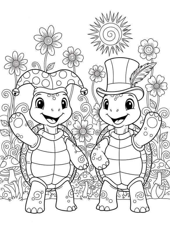 Silly Hat Turtle Greetings