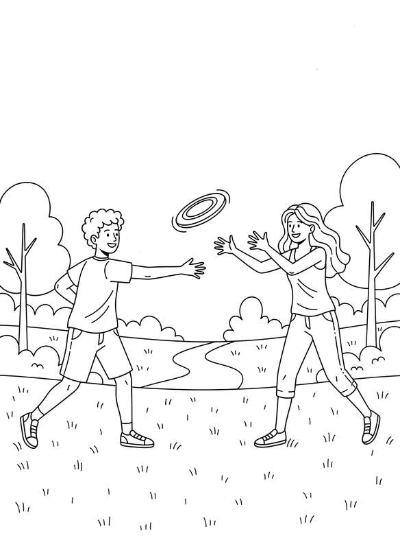 Frisbee Flight Across the Park