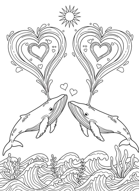 Whale Kisses and Hearts